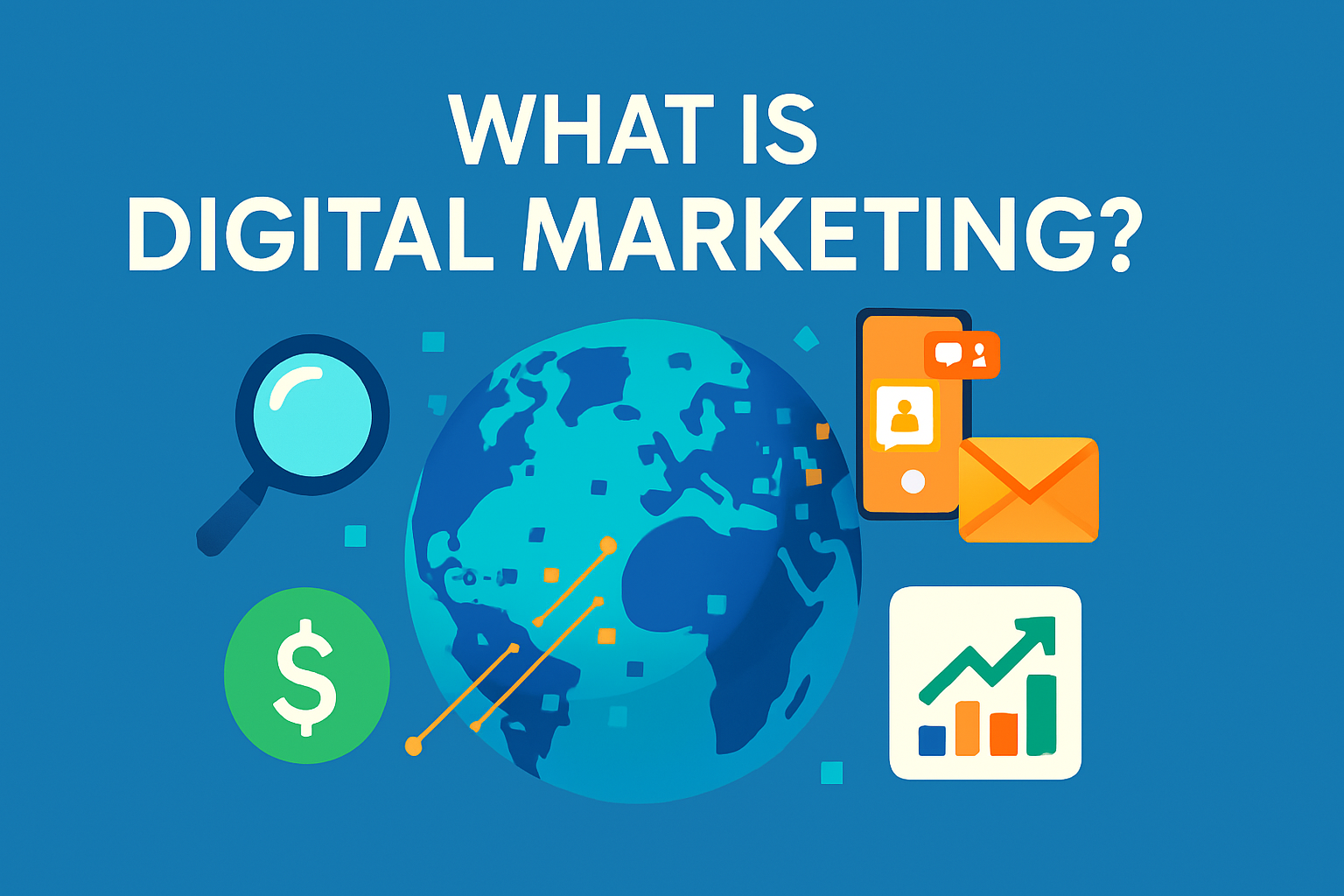 Digital marketing components - SEO, social media, PPC, email and analytics